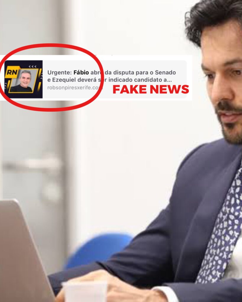 Ministro Fábio Faria é vítima de Fake News NOTICIAS NO FACE